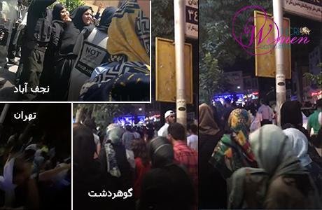 زنان و دختران ایرانی در چهارمین روز اعتراضات سراسری شرکت فعال داشتند