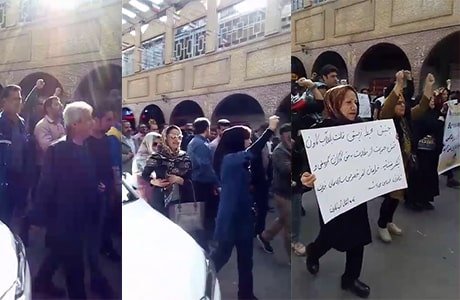 زنان شجاع ایران در پیشاپیش اعتراضات کارگران اهواز