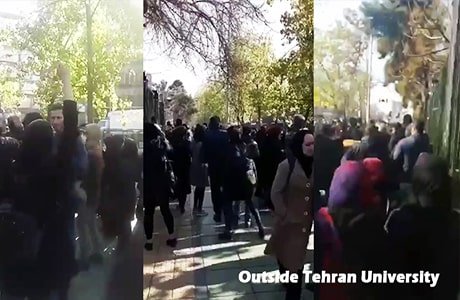 اعتراض گسترده دانشجویان و شرکت فعال دختران دانشجو