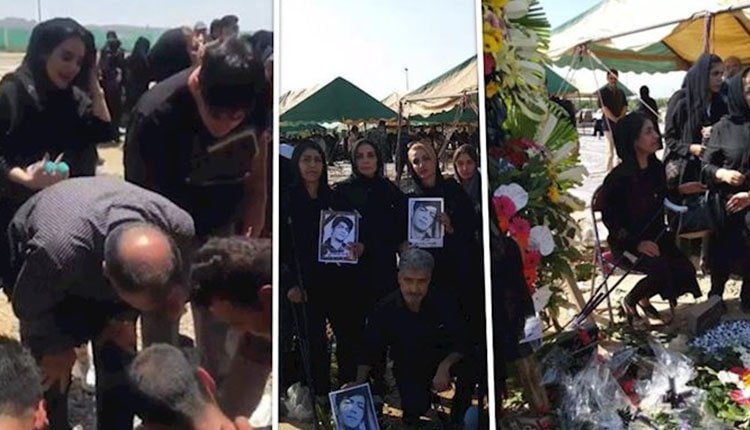 مراسم تشییع و خاکسپاری علیرضا شیرمحمدعلی نماد روحیه بالای زنان ایران