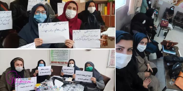 معلمان و فرهنگیان آگاه ایران در ۱۰۰شهر تحصن کردند