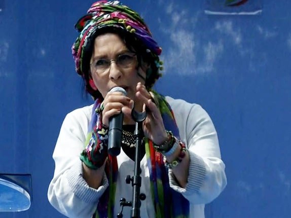 La chanteuse iranienne Gisoo Shakeri s'est également produite au rassemblement pour un Iran libre à Bruxelles.