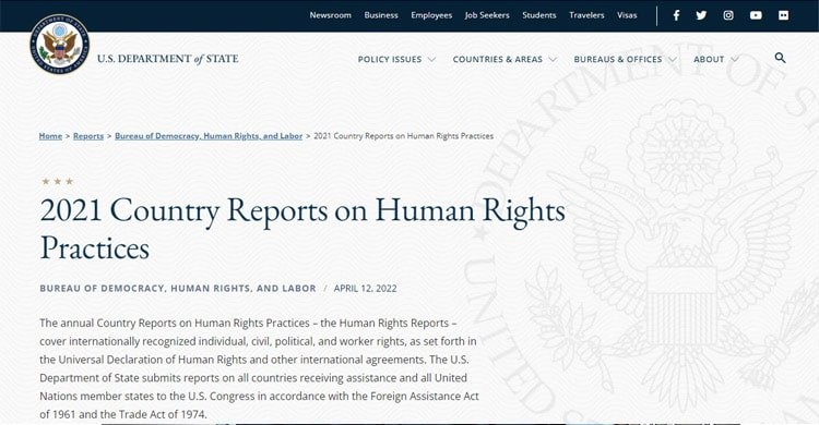 Le rapport 2021 sur les pratiques en matière de droits humains 