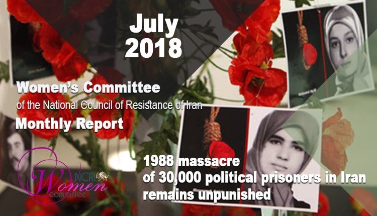 NCRI Women's Committee Monthly Report - July 2018