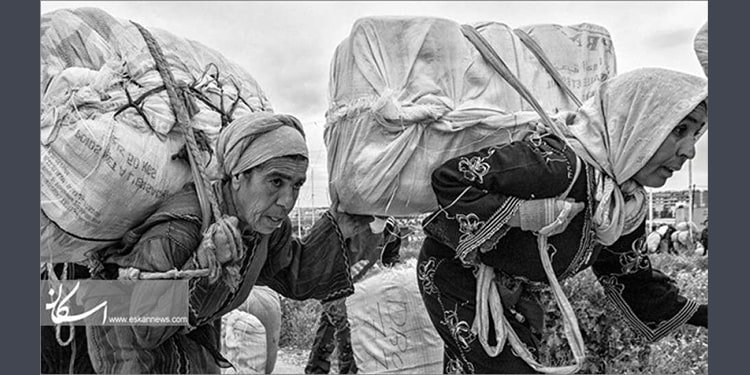 Female back carriers are product of feminization of poverty in Iran