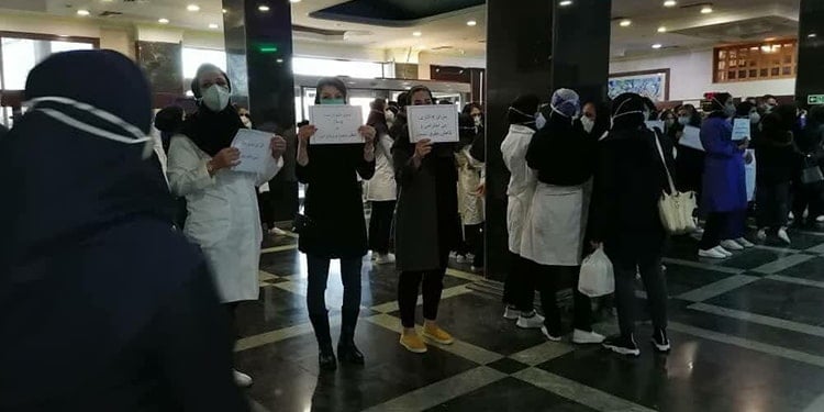 Widespread protests by nurses