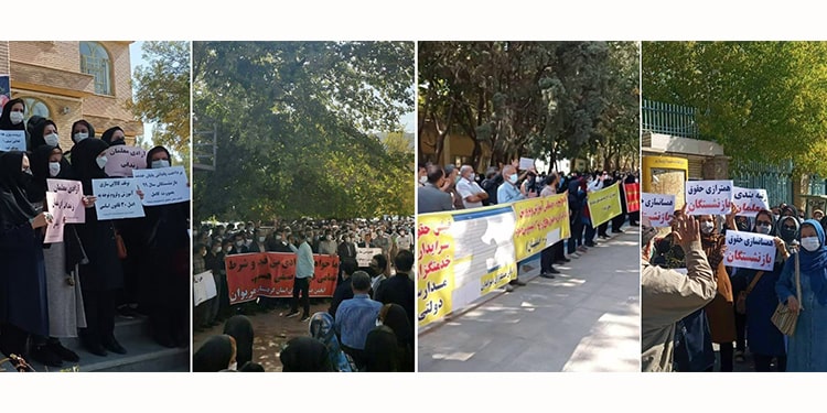Iranian teachers hold protests in Tehran and 44 cities, in 25 provinces