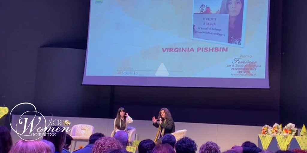 Virginia Pishbin dedicates her 2023 Feminas Award to the Iranian opposition leader, Maryam Rajavi